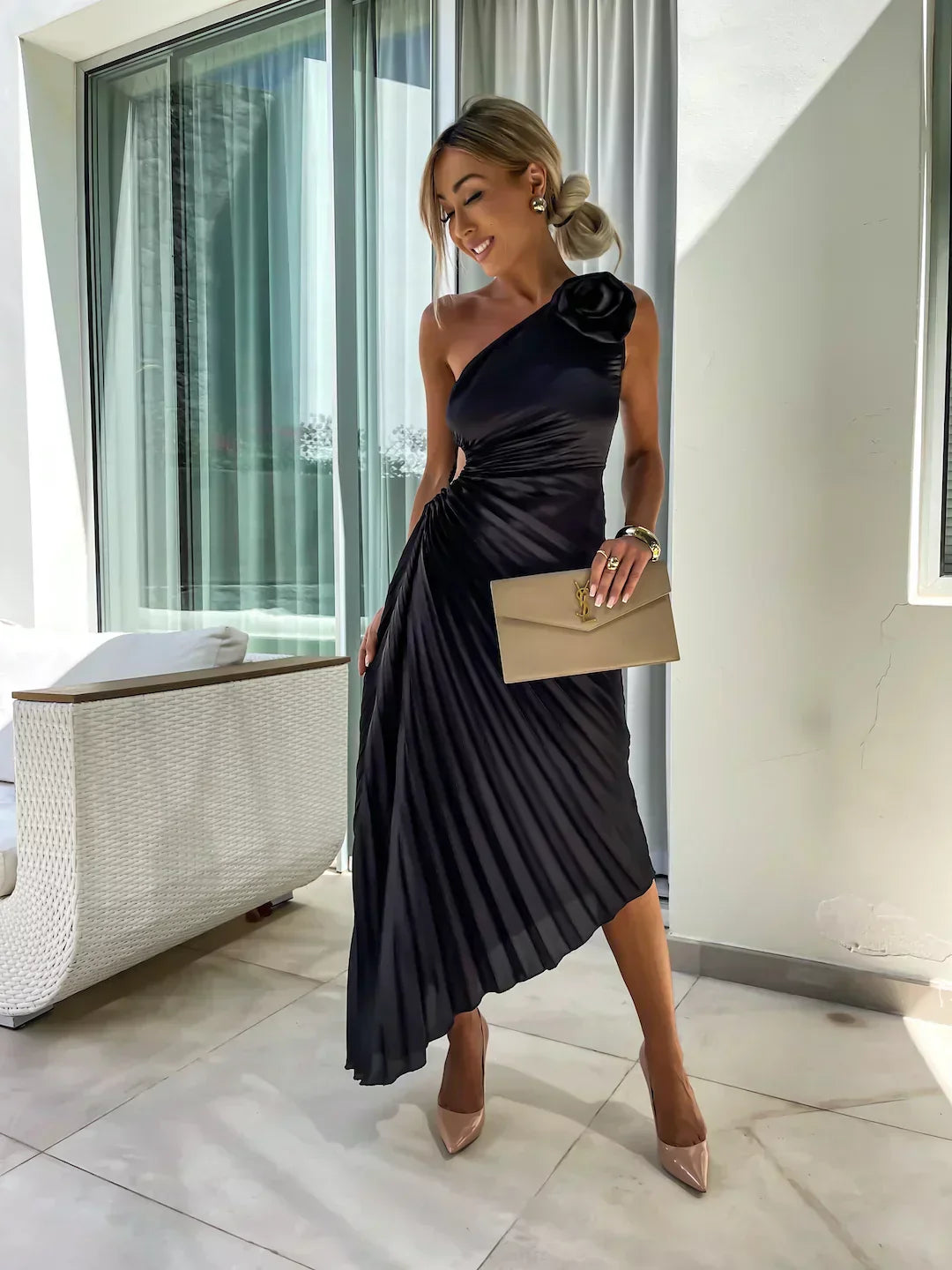 Renée™ | Wedding Guest Dress with Floral Design