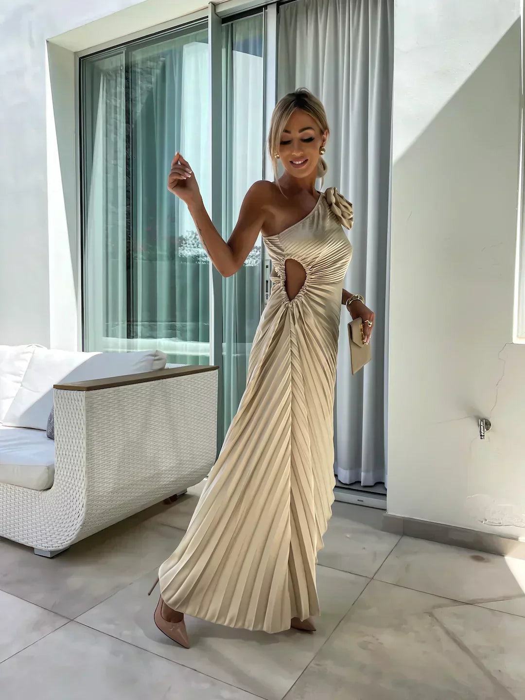 Renée™ | Wedding Guest Dress with Floral Design