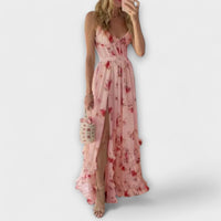 Zelda™ | Floral Patterned Prom Dress for Special Occasions