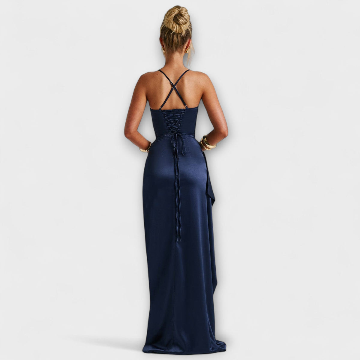 Style200™ | Krissi - Marine Blue Maxi Dress for Summer Events
