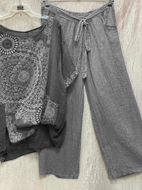 Zahara™ | Women's Mandala Print Top & Wide Leg Pants Co-Ord Set