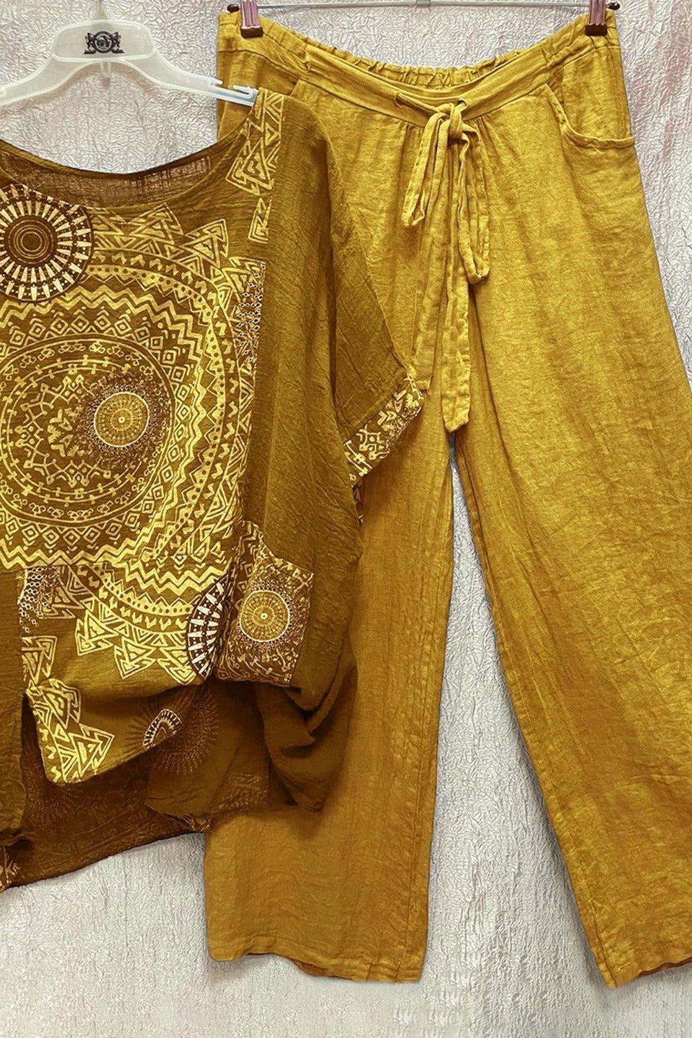 Zahara™ | Women's Mandala Print Top & Wide Leg Pants Co-Ord Set