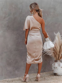 Isabella™ | Women’s One Shoulder Wrap Midi Dress