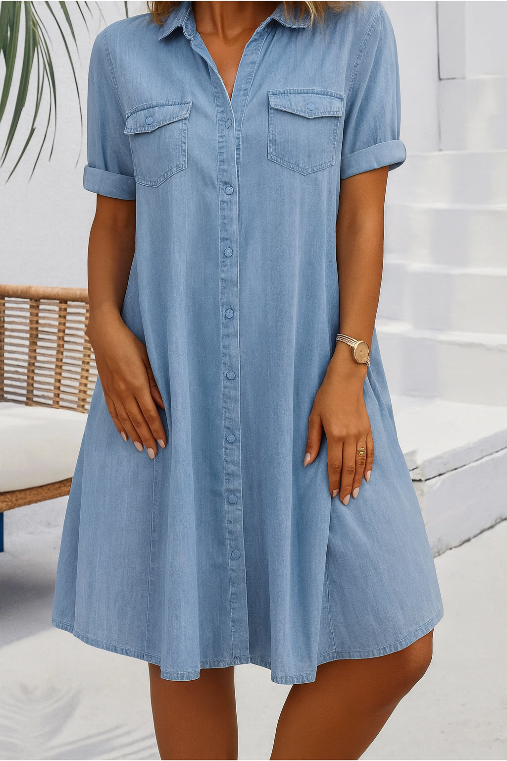 Élise | Short Sleeve Shirt Dress