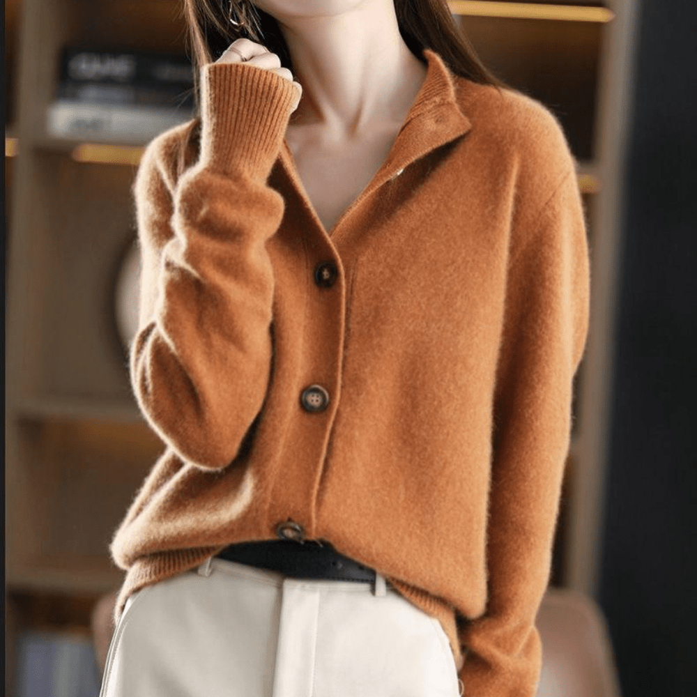 Meadow | Cashmere Cardigan with Collared Detail