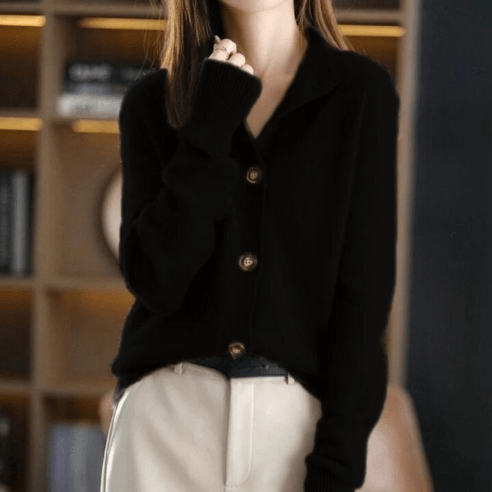 Meadow | Cashmere Cardigan with Collared Detail