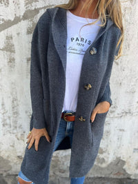Reese | Long Cardigan with Button Front Detail