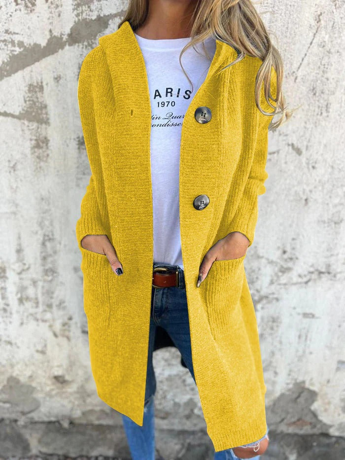 Reese | Long Cardigan with Button Front Detail