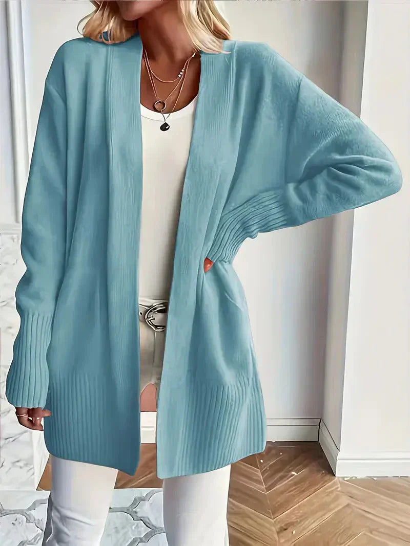 Blair | Long Cardigan with Ribbed Cuff Detail