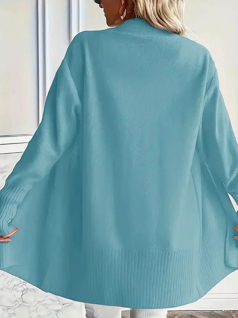 Blair | Long Cardigan with Ribbed Cuff Detail