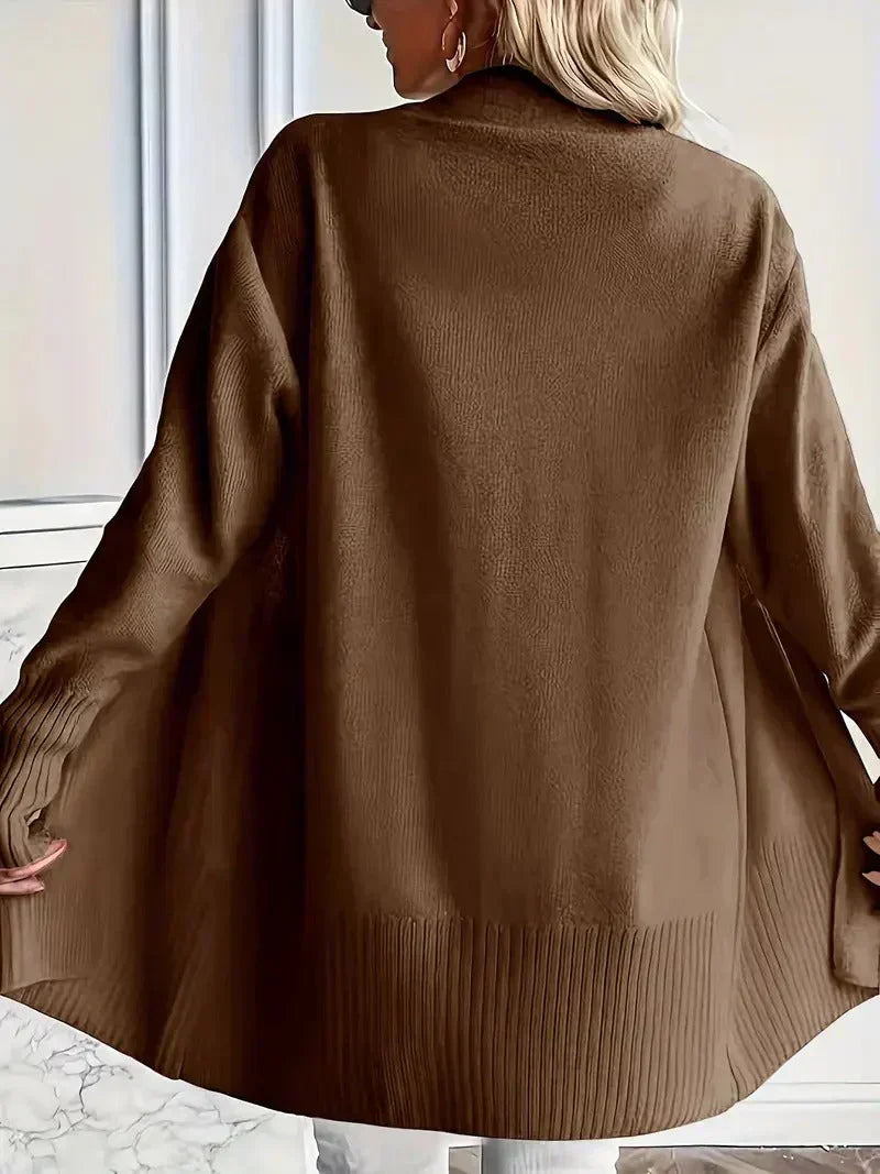 Blair | Long Cardigan with Ribbed Cuff Detail
