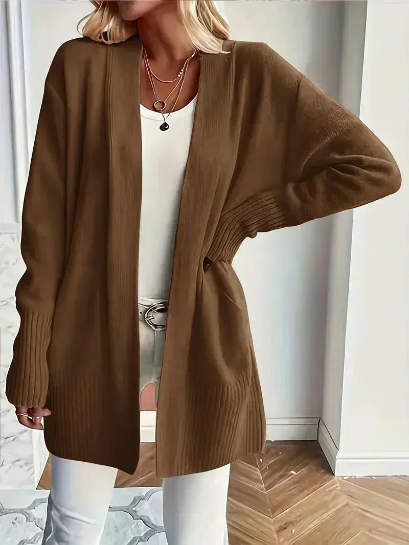 Blair | Long Cardigan with Ribbed Cuff Detail