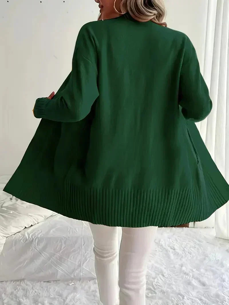 Blair | Long Cardigan with Ribbed Cuff Detail