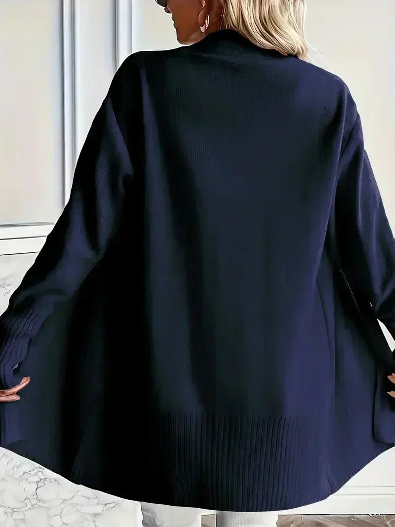Blair | Long Cardigan with Ribbed Cuff Detail