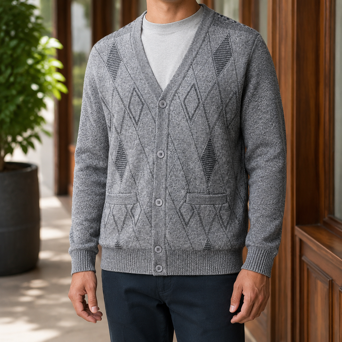 Lambert Argyle Cardigan