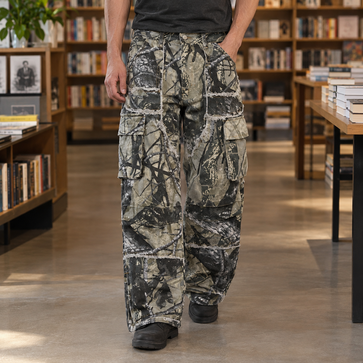 Florian Camo Utility Wide Leg Pants