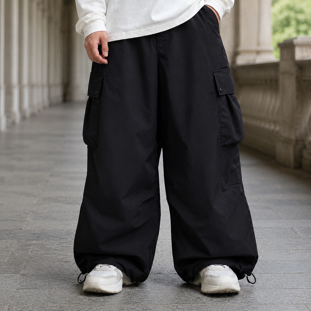 Wyatt Baggy Wide-Leg Cargo Pants