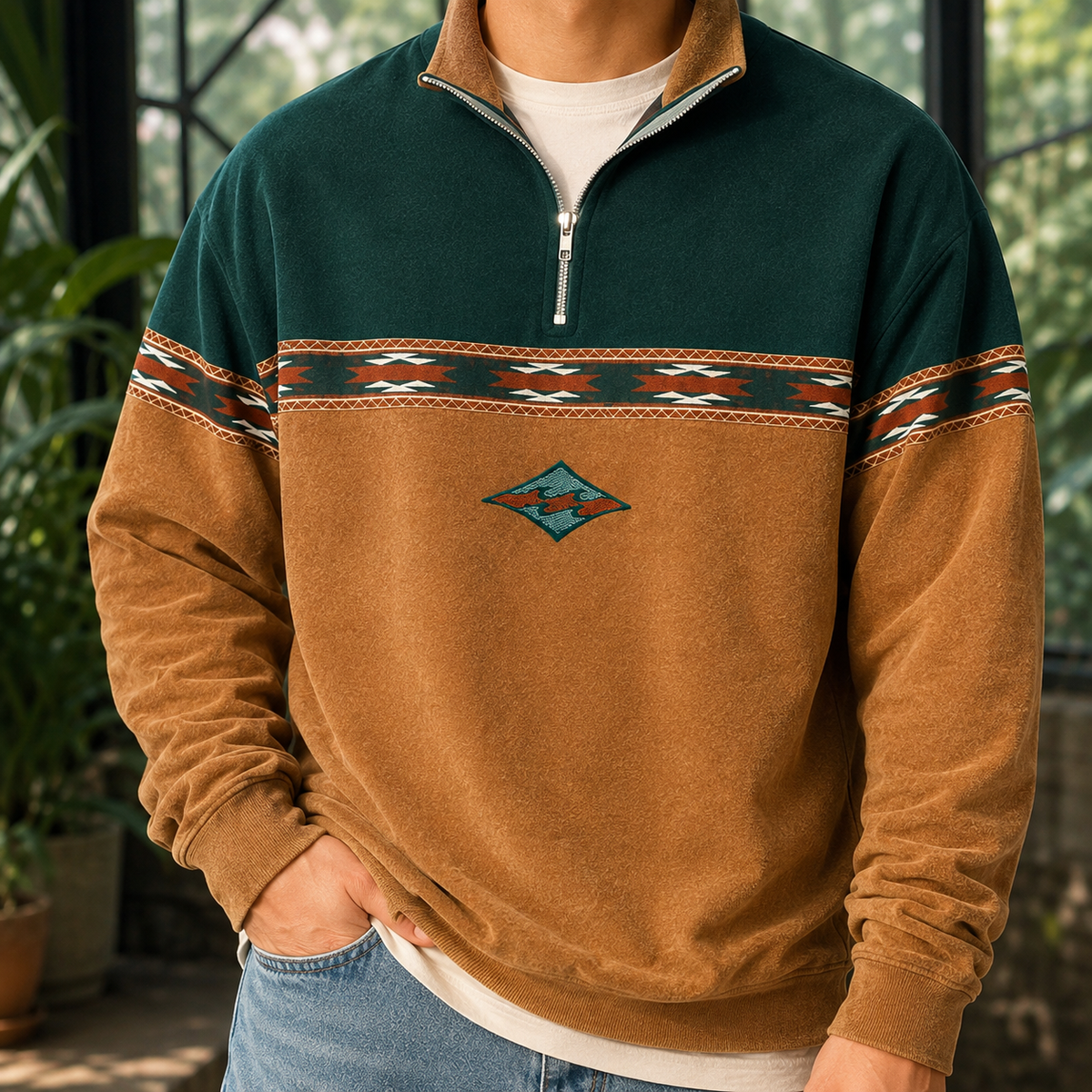 Griffin-Grant Quarter Zip Sweater