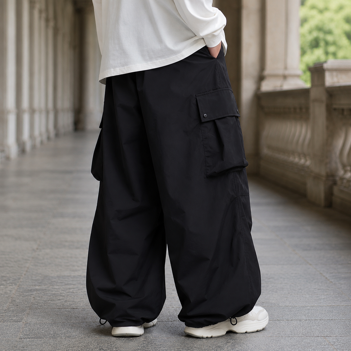 Wyatt Baggy Wide-Leg Cargo Pants