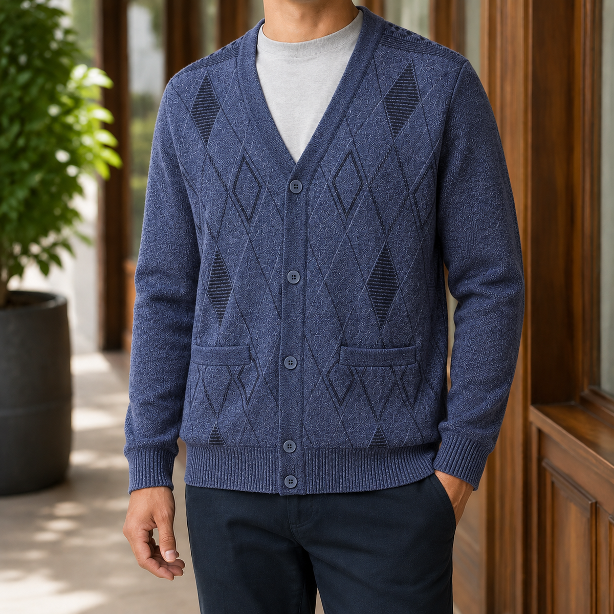 Lambert Argyle Cardigan