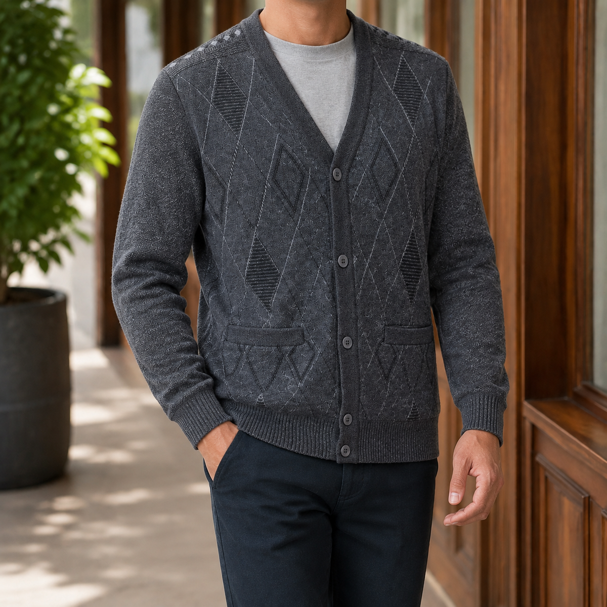 Lambert Argyle Cardigan