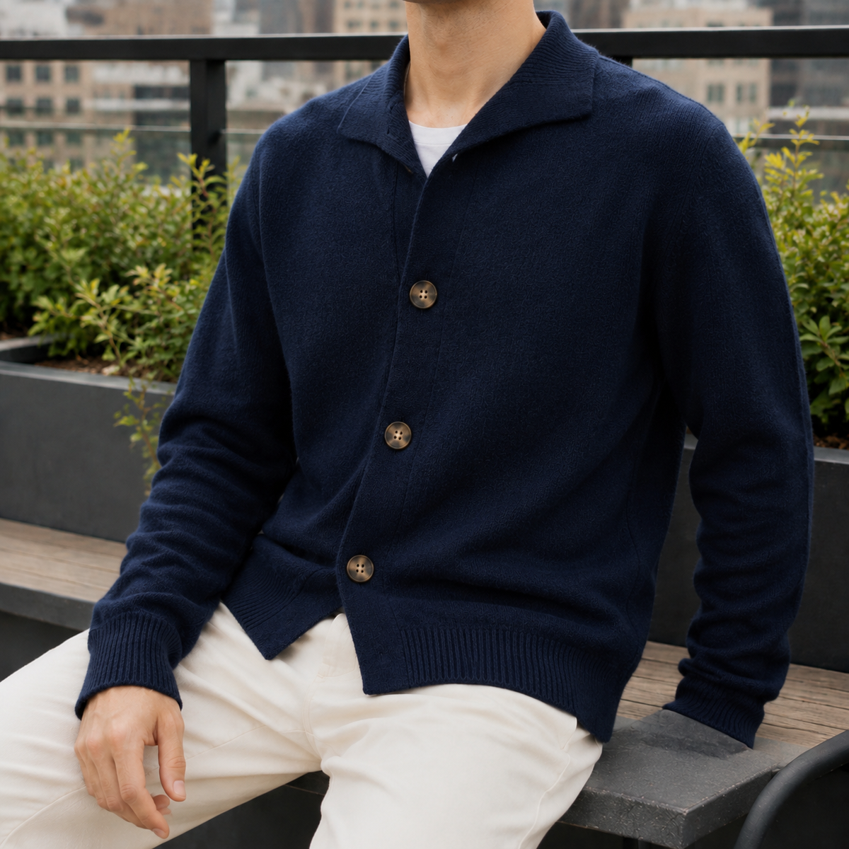 Tristan Cashmere-Feel Cardigan