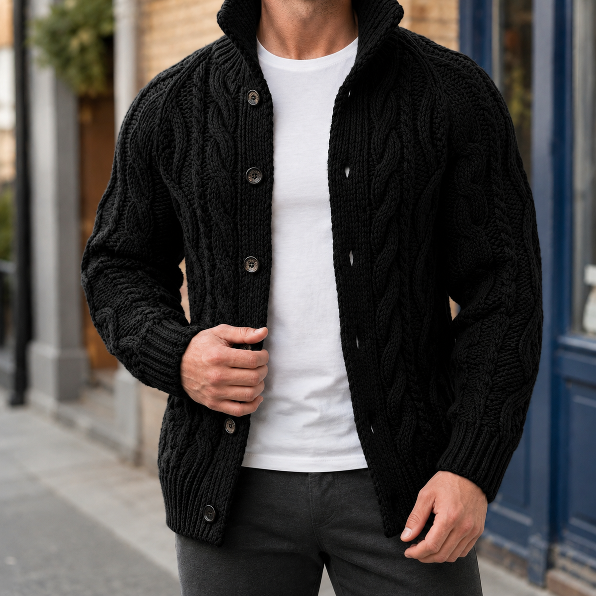 Dean Cable Knit Cardigan