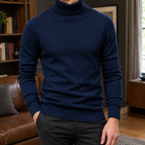 High Collar Navy Blue