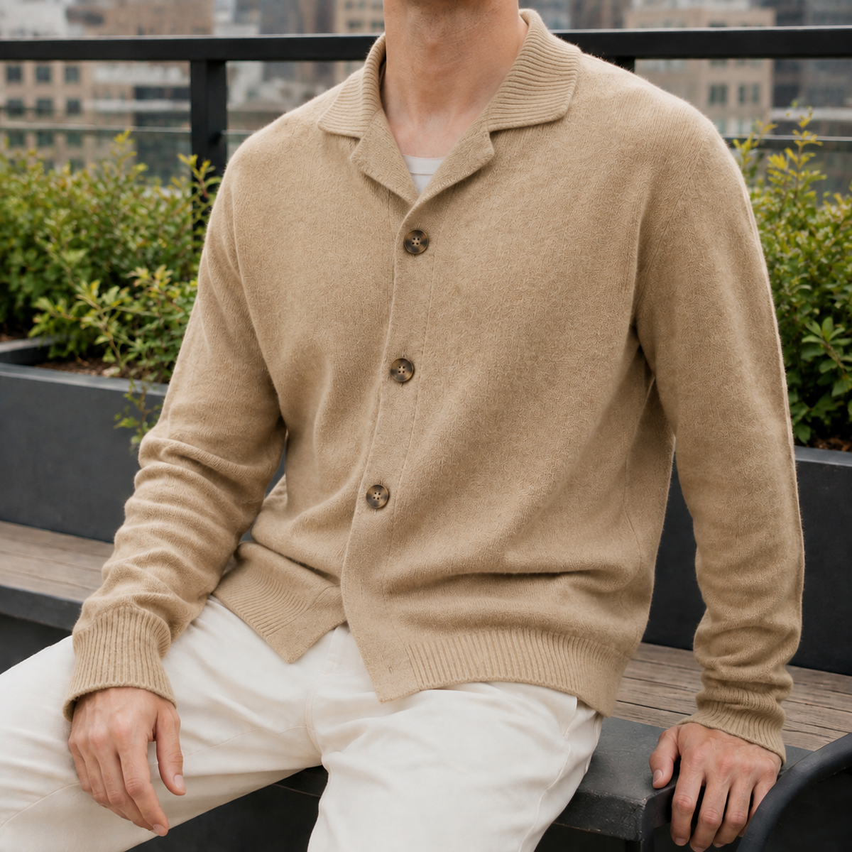 Tristan Cashmere-Feel Cardigan
