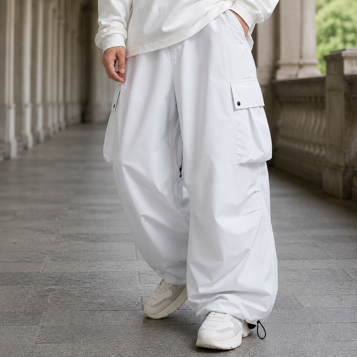 Wyatt Baggy Wide-Leg Cargo Pants