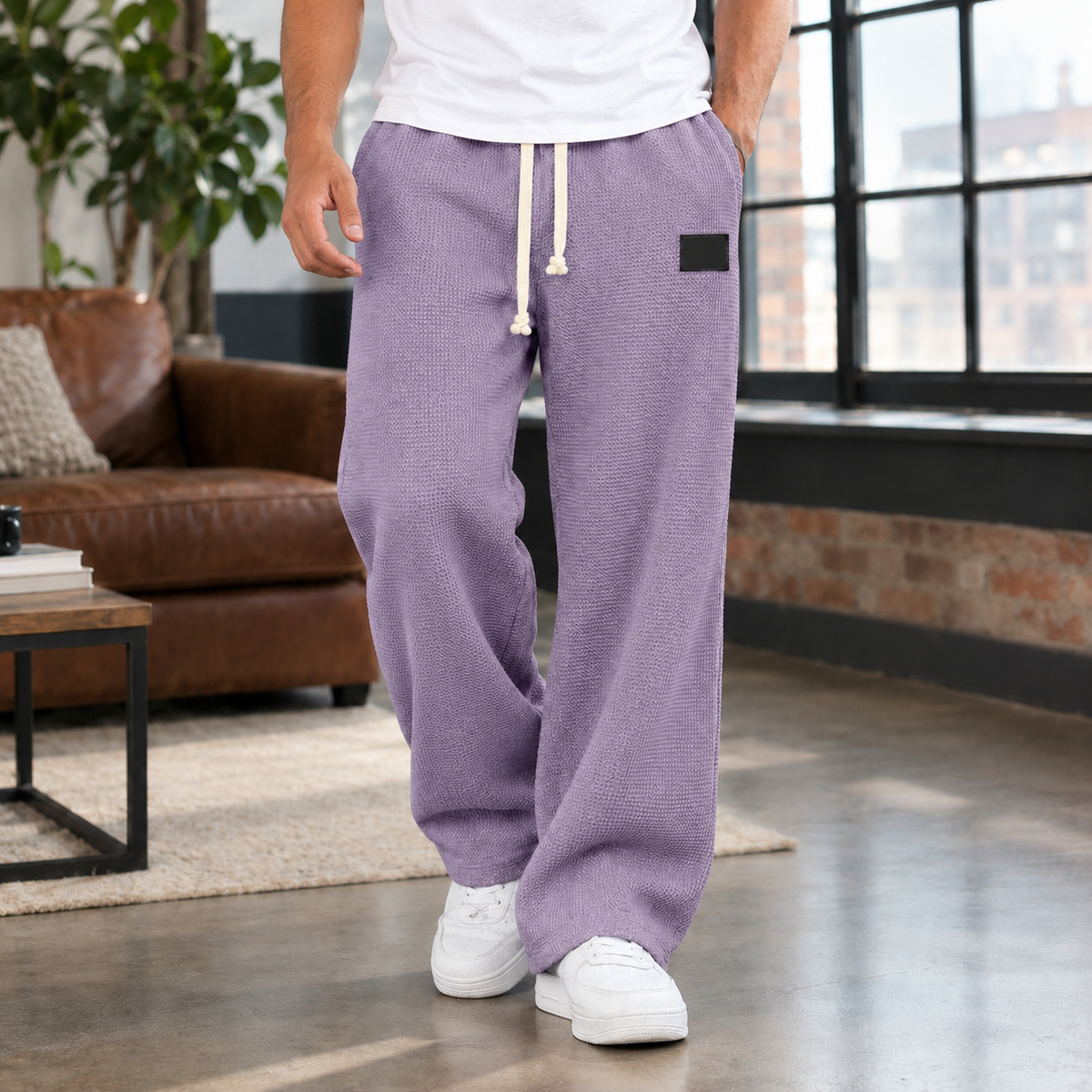 Carter Waffle Wide Leg Pants