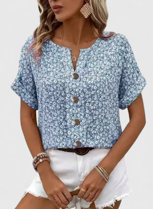 Style200™ | Floral Cotton Summer Blouse for Every Occasion
