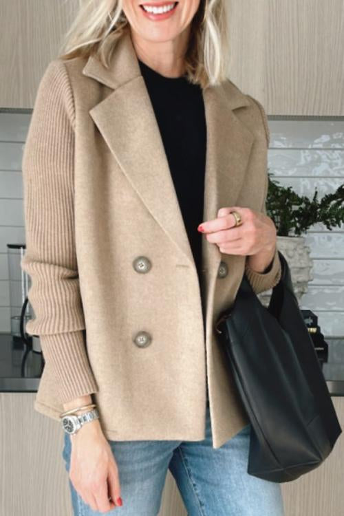 Nova | Fitted Blazer with Ribbed Sleeve Detail