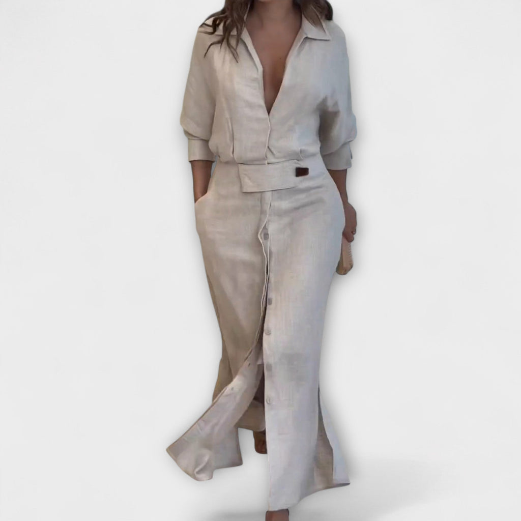 Style200™ | Jeanette V-Neck Maxi Dress for Special Occasions