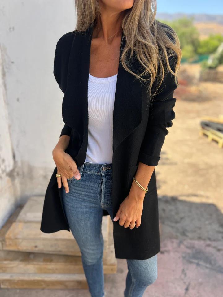 Willow | Longline Cardigan with Shawl Collar Detail