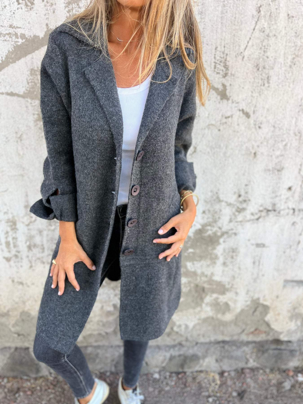 Marlow | Wool Cardigan with Collared Button Front