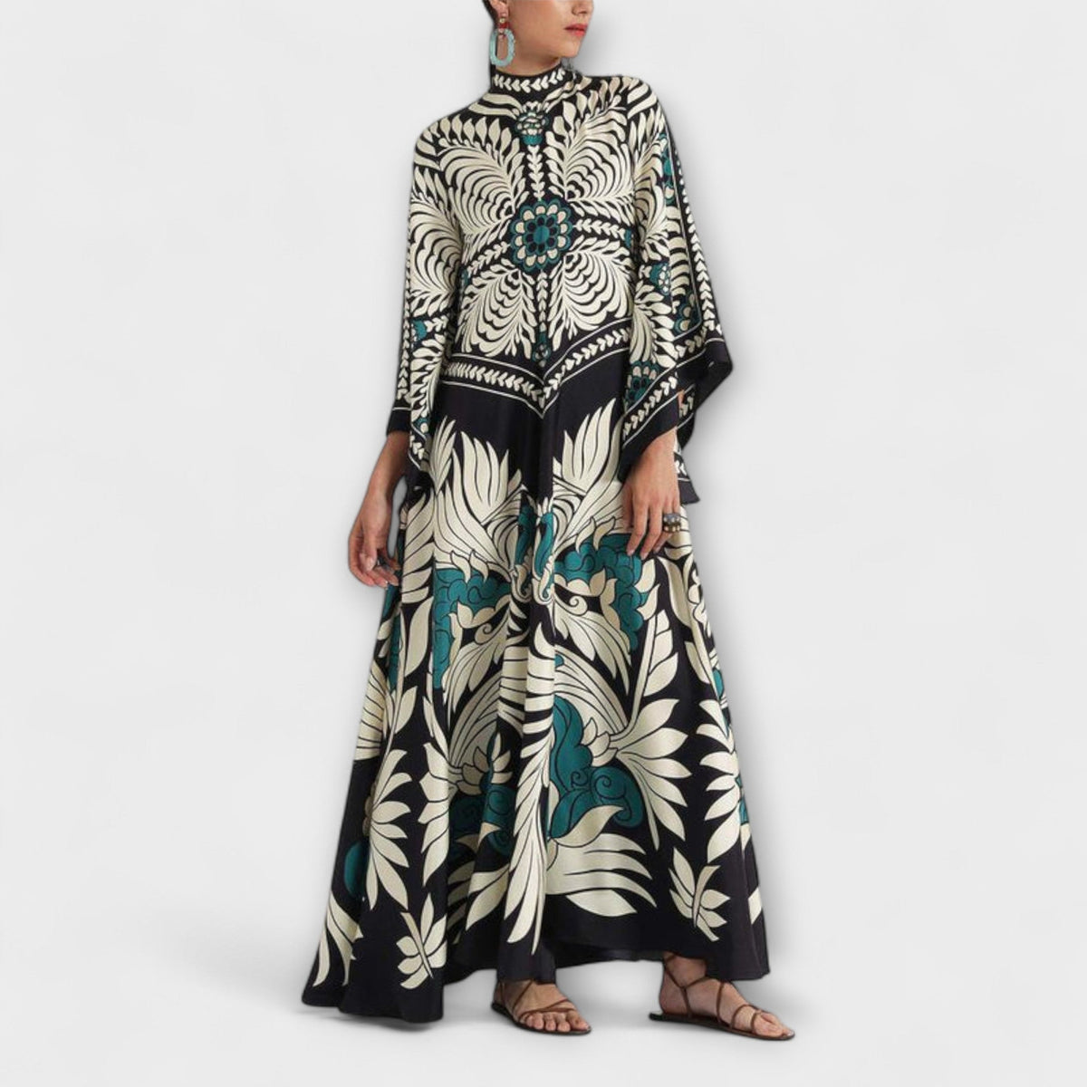 Style200™ | Chic Floral Print Maxi Dress for Special Occasions