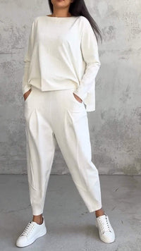 Nora™ | Women's 2 Piece Lounge Set Long Sleeve Top and Pants