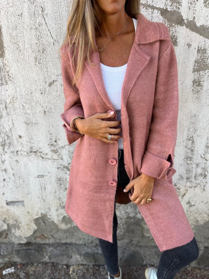 Marlow | Wool Cardigan with Collared Button Front