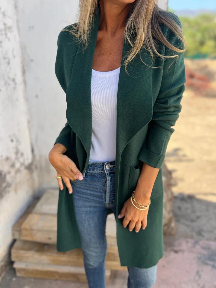 Willow | Longline Cardigan with Shawl Collar Detail
