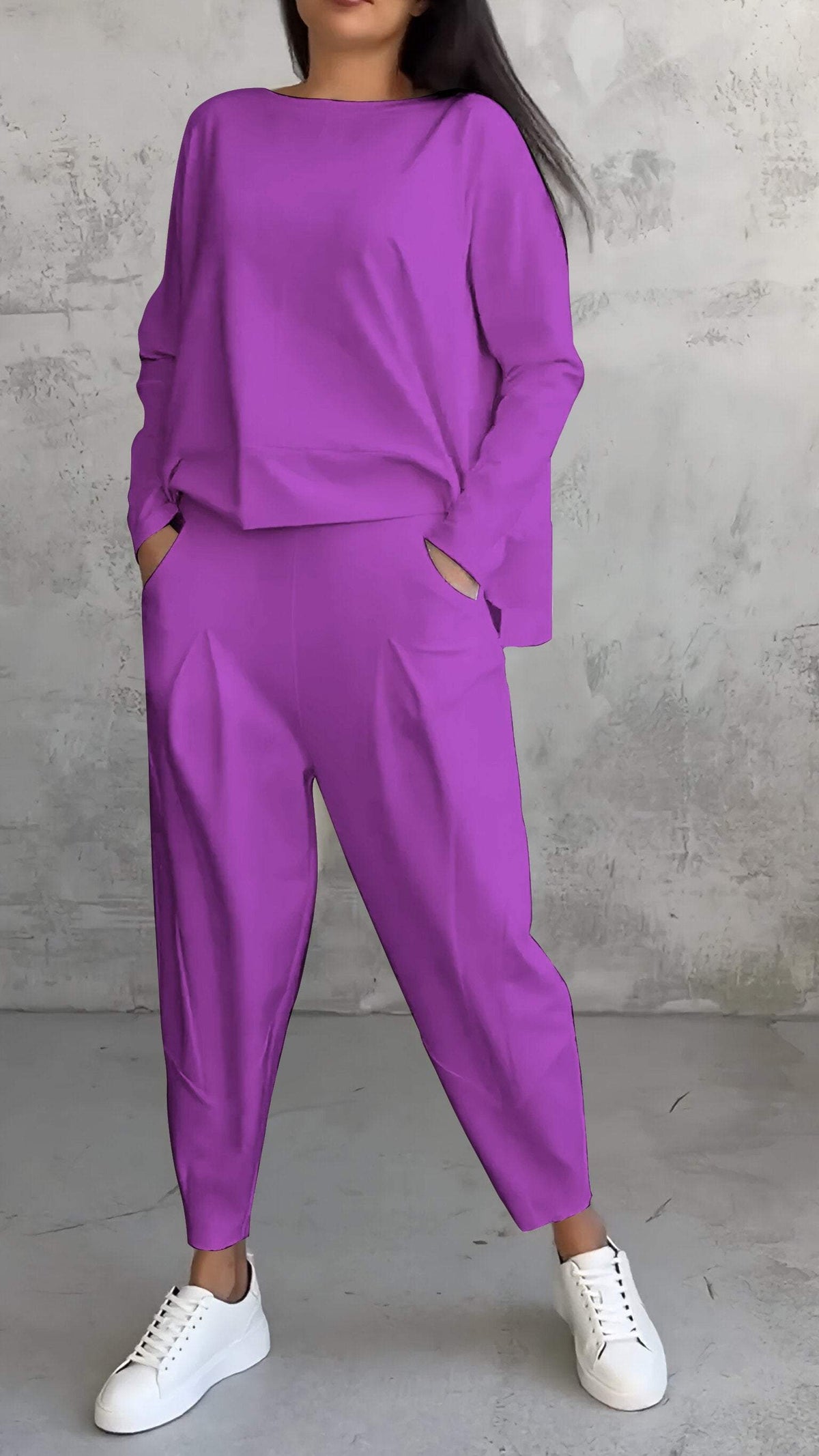 Nora™ | Women's 2 Piece Lounge Set Long Sleeve Top and Pants