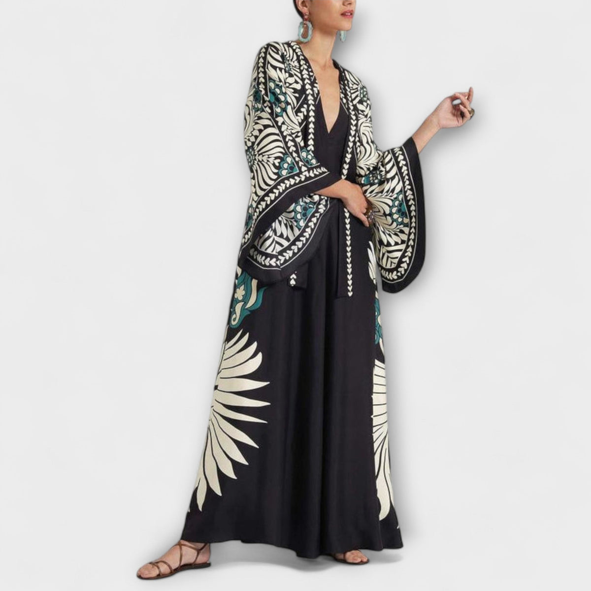 Style200™ | Chic Floral Print Maxi Dress for Special Occasions