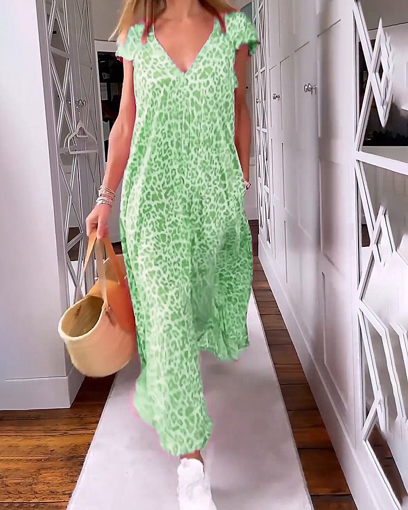 Zara™ | Chic V-Neck Maxi Dress for Every Occasion