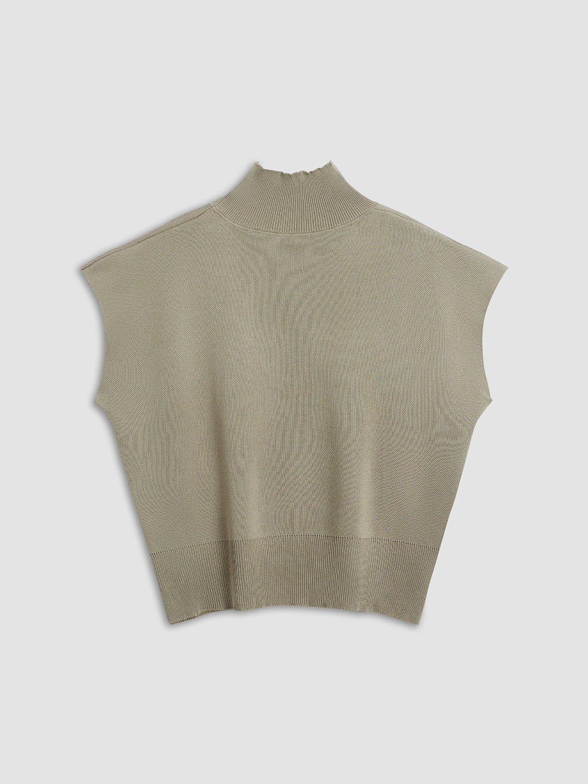 Noira™ | Women's Mock Neck Sleeveless Top Padded Shoulder Vest