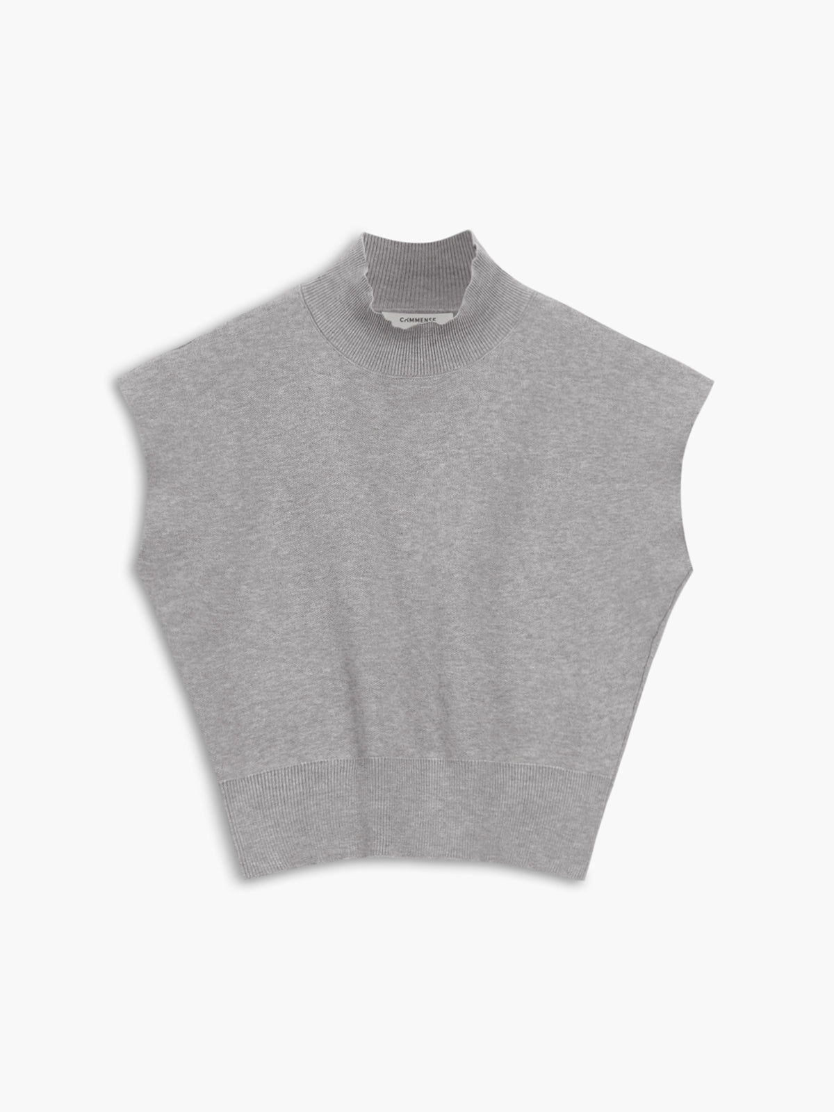 Noira™ | Women's Mock Neck Sleeveless Top Padded Shoulder Vest