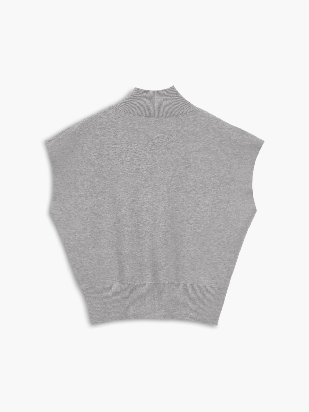 Noira™ | Women's Mock Neck Sleeveless Top Padded Shoulder Vest