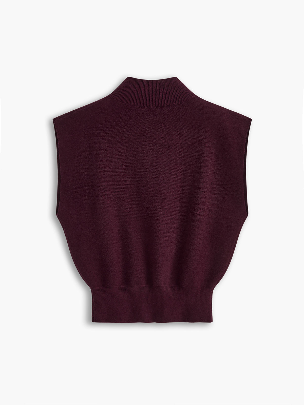 Noira™ | Women's Mock Neck Sleeveless Top Padded Shoulder Vest