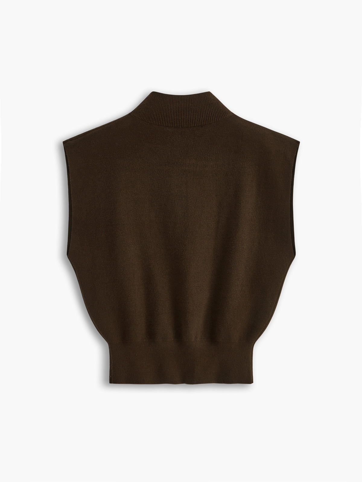 Noira™ | Women's Mock Neck Sleeveless Top Padded Shoulder Vest