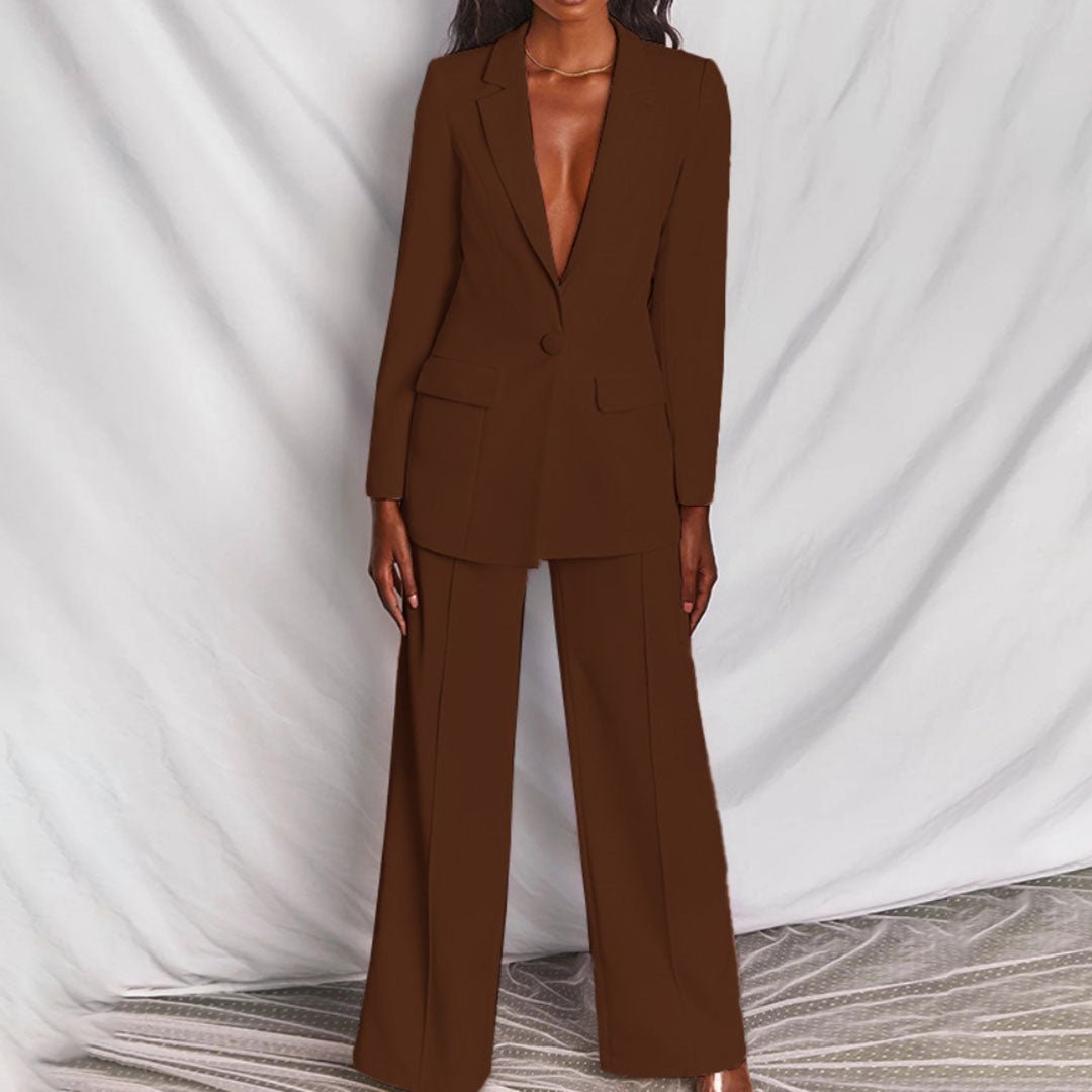 Leotine™ | Chic Blazer & Trousers Set