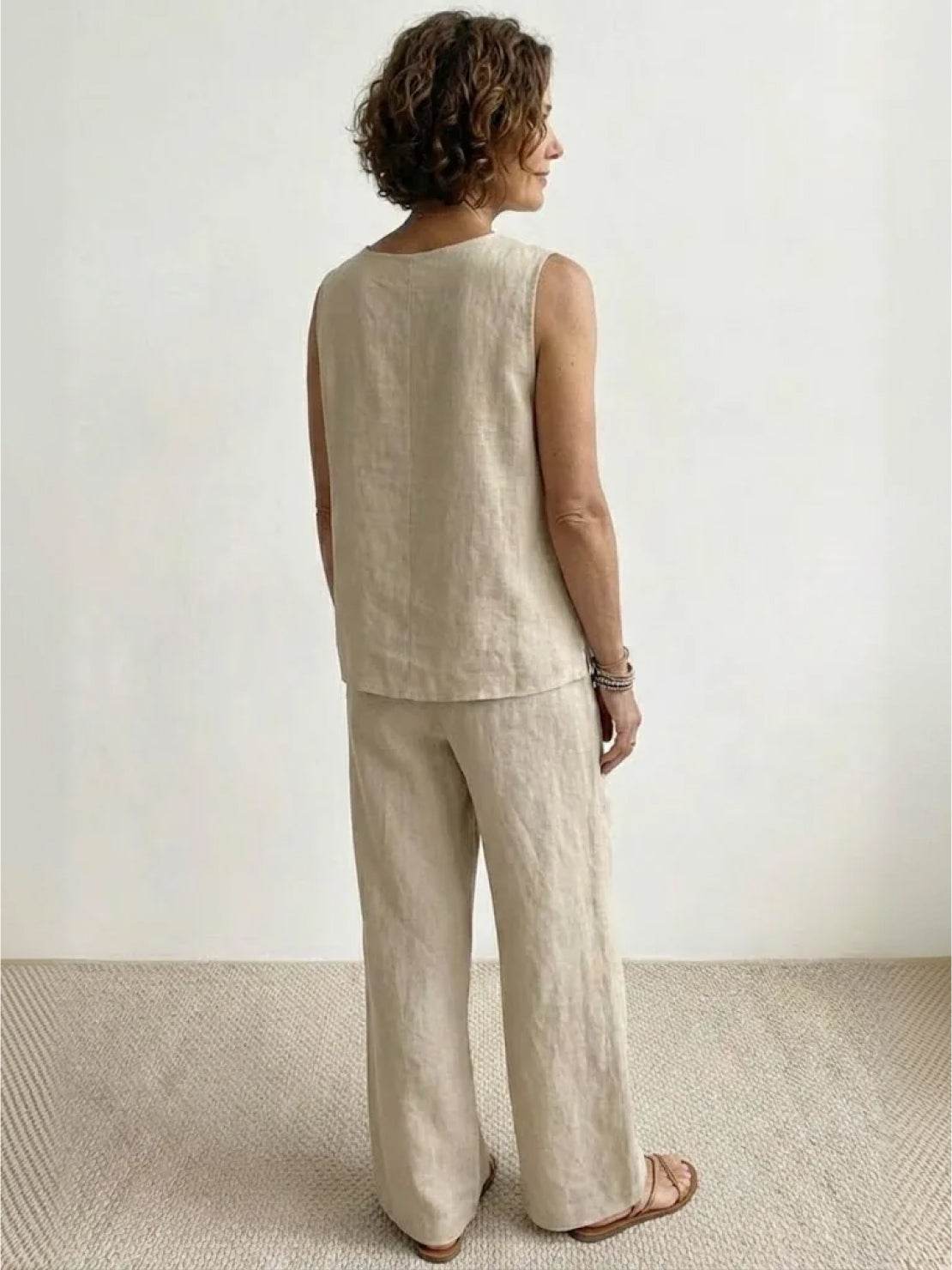 Olivia™ | Women's Sleeveless Tank Top and Wide-Leg Pants Set